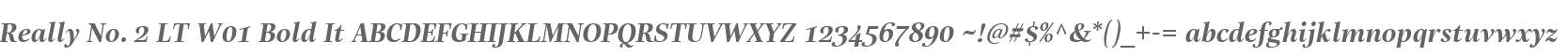 Really No. 2 LT W01 Bold It