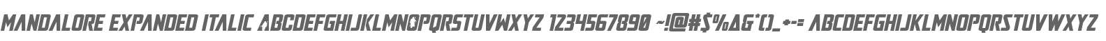 Mandalore Expanded Italic