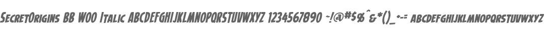 SecretOrigins BB W00 Italic