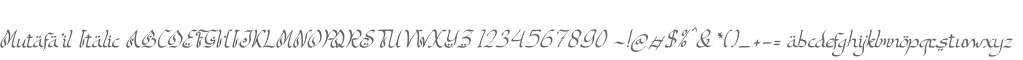Mutafa'il Italic