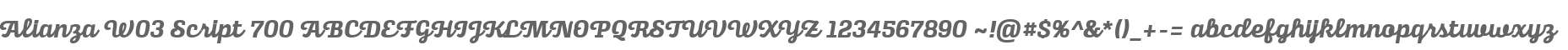 Alianza W03 Script 700