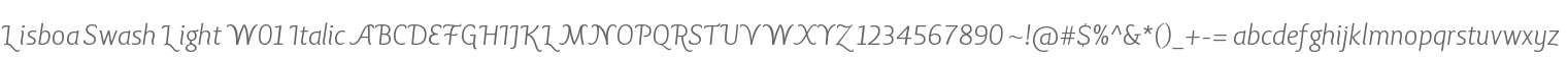 Lisboa Swash Light W01 Italic