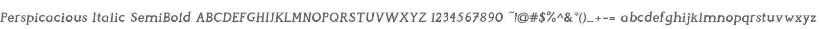 Perspicacious Italic SemiBold