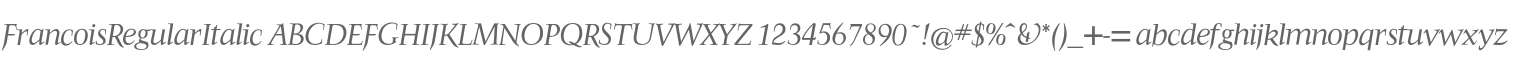 FrancoisRegularItalic