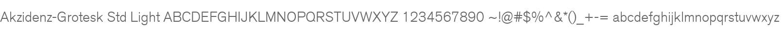 Akzidenz-Grotesk Std Light