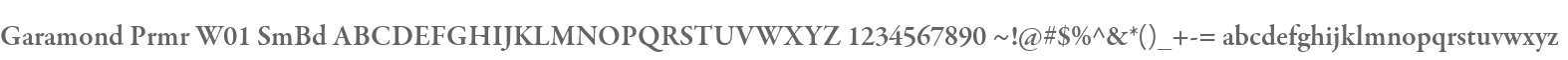 Garamond Prmr W01 SmBd