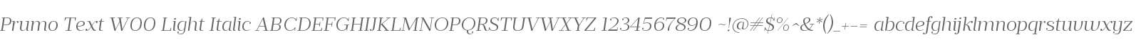 Prumo Text W00 Light Italic