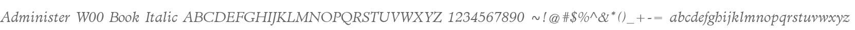 Administer W00 Book Italic