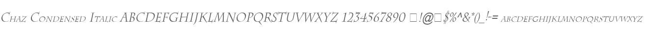 Chaz Condensed Italic