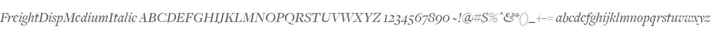 FreightDispMediumItalic