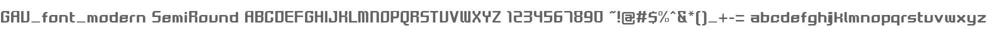 GAU_font_modern SemiRound