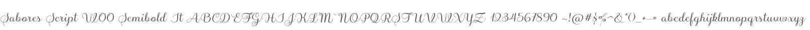 Sabores Script W00 Semibold It