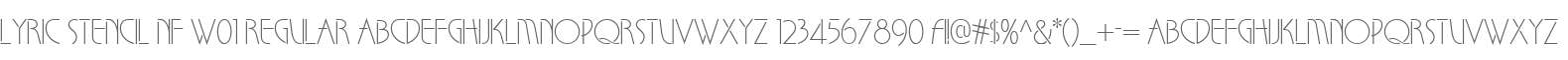 Lyric Stencil NF W01 Regular