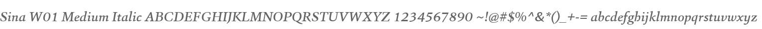Sina W01 Medium Italic