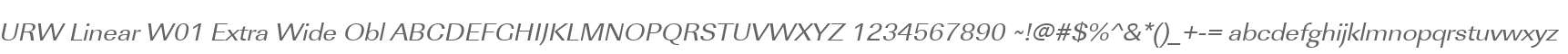 URW Linear W01 Extra Wide Obl