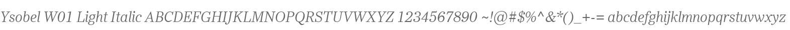 Ysobel W01 Light Italic