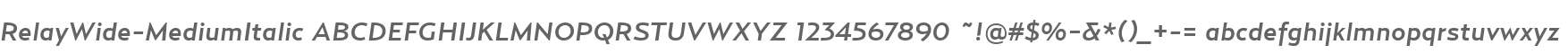 RelayWide-MediumItalic