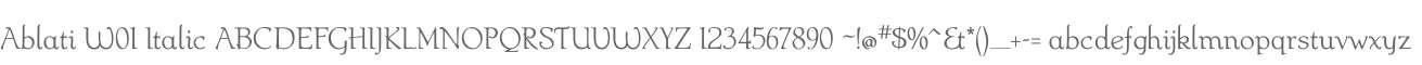 Ablati W01 Italic