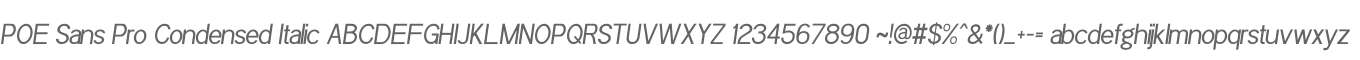 POE Sans Pro Condensed