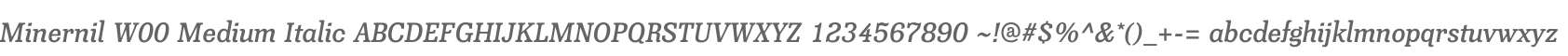 Minernil W00 Medium Italic