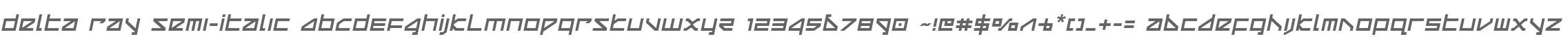 Delta Ray Semi-Italic