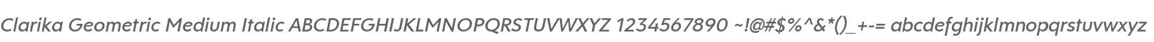 Clarika Geometric Medium Italic