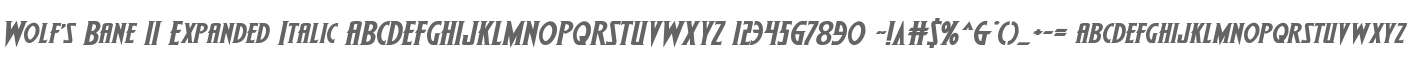Wolf's Bane II Expanded Italic