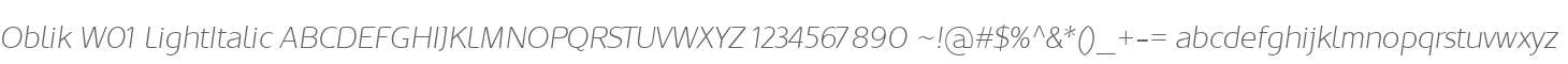 Oblik W01 LightItalic