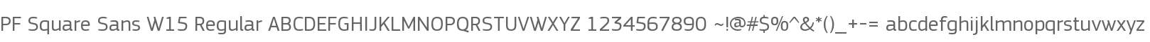 PF Square Sans W15 Regular