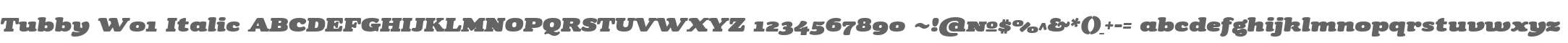 Tubby W01 Italic