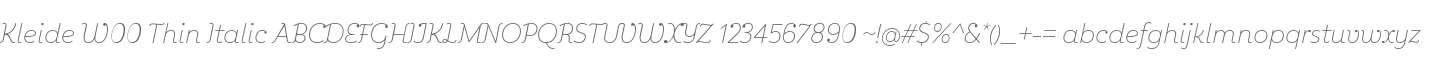 Kleide W00 Thin Italic