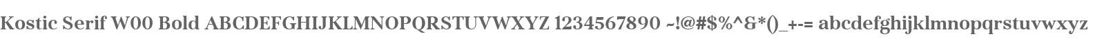 Kostic Serif W00 Bold