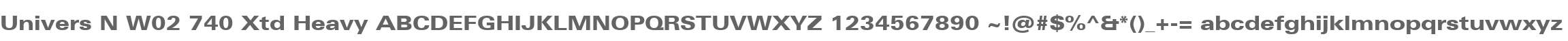 Univers N W02 740 Xtd Heavy