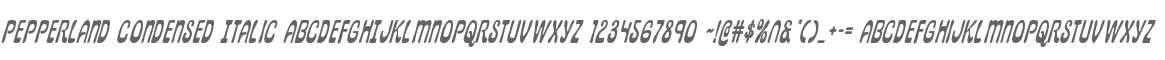 Pepperland Condensed Italic