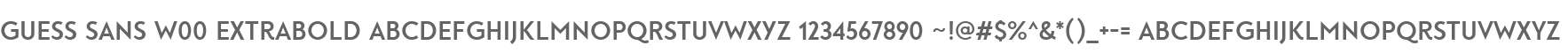 Guess Sans W00 ExtraBold