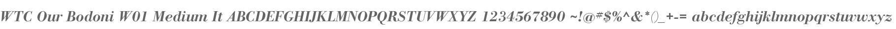 WTC Our Bodoni W01 Medium It