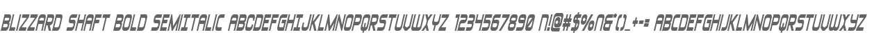 Blizzard Shaft Bold SemiItalic