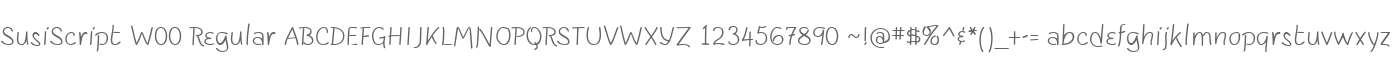 SusiScript W00 Regular