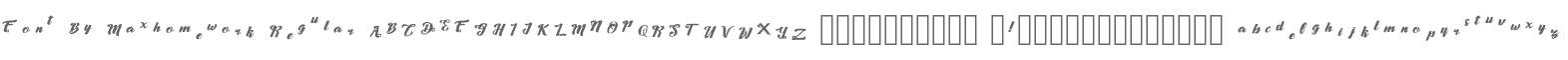 Font By Maxhomework Regular