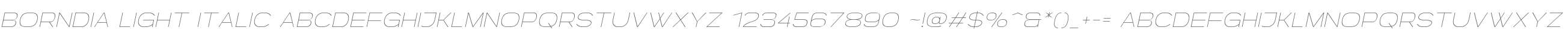 Borndia Light Italic