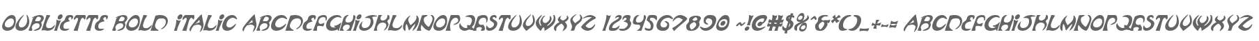 Oubliette Bold Italic