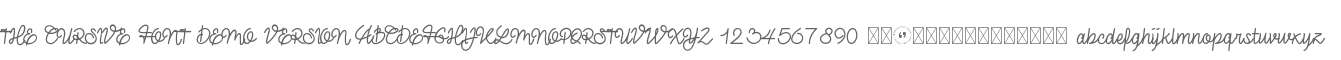 THE CURSIVE FONT (DEMO VERSION)