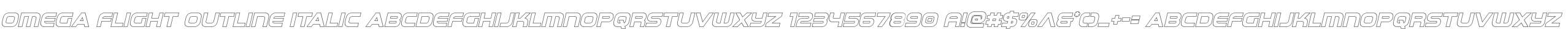 Omega Flight Outline Italic