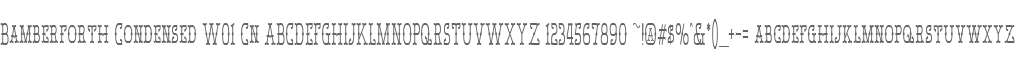 Bamberforth Condensed W01 Cn