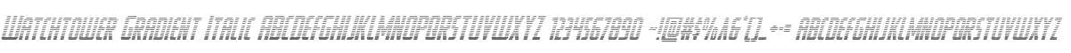 Watchtower Gradient Italic