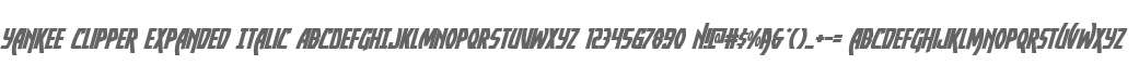Yankee Clipper Expanded Italic