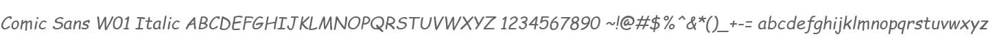 Comic Sans W01 Italic