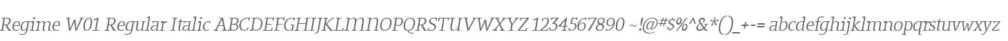 Regime W01 Regular Italic