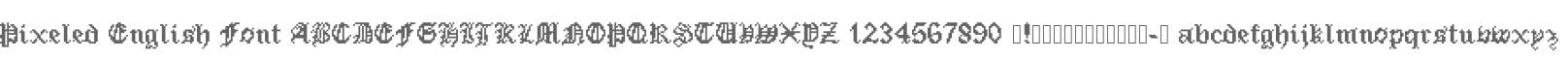 Pixeled English Font