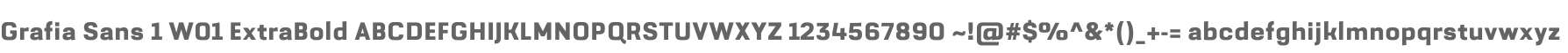 Grafia Sans 1 W01 ExtraBold